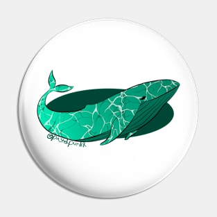 Teal Whale Pin