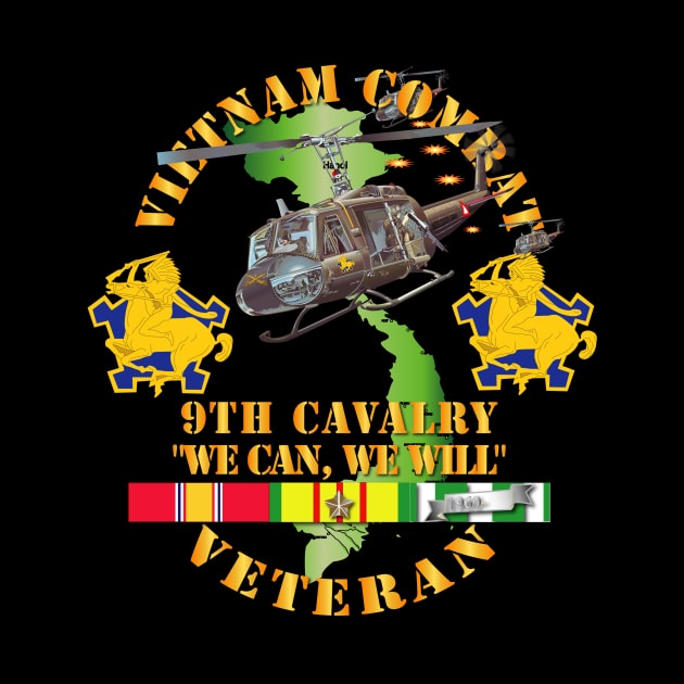 Vietnam Combat Cavalry Veteran w 9th Cav Helicopter by twix123844