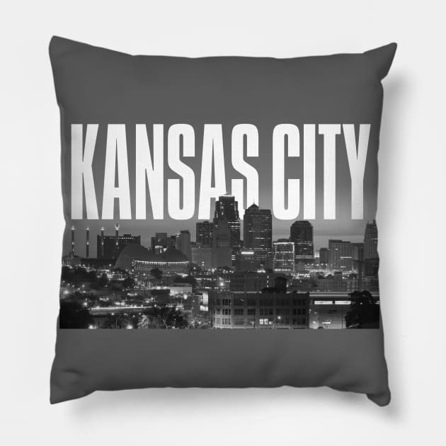 Kansas City Cityscape Pillow by PLAYDIGITAL2020