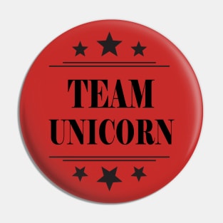 Team Unicorn Stars Black Pin