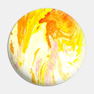 Orange Fluid Abstract Pin