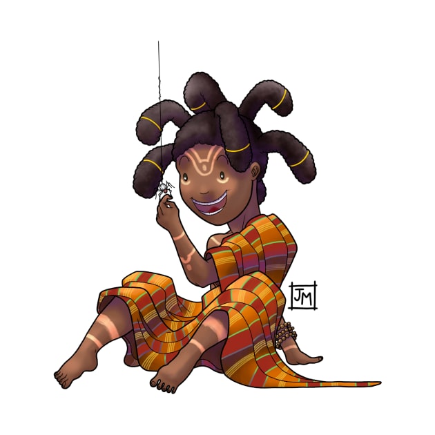 Anansi Cute Cartoon Art by Fae Visions Boutique