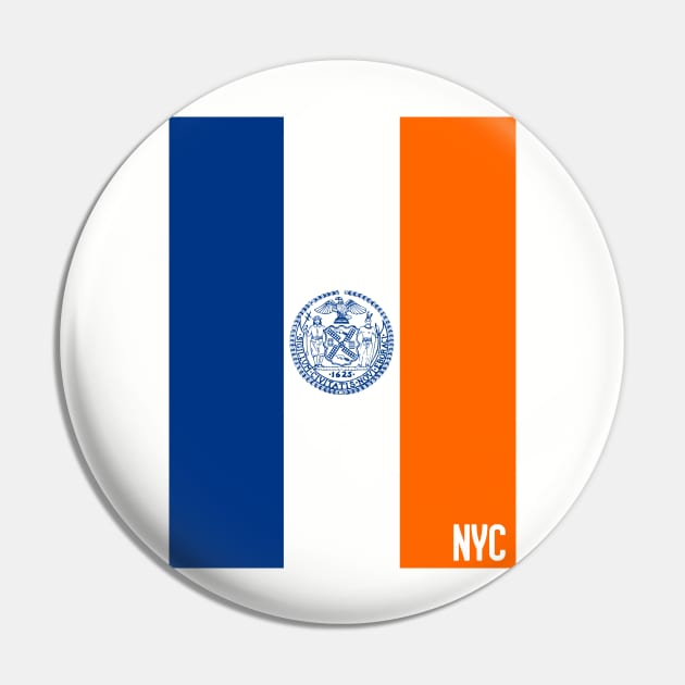 The flag of New York CIty Pin by mplusshift2