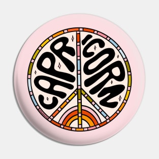 Capricorn Peace Sign Pin