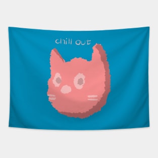 "chill out" Cat Tapestry