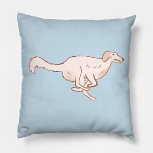 Running borzoi drawing Pillow