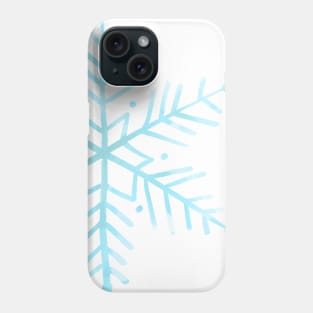 Snowflake in light blue (winter and holidays aesthetic) Phone Case