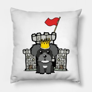 Funny schnauzer is the king of the castle Pillow