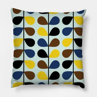 Mid Century Modern Leaves Pillow