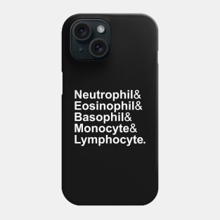 5 Types of White Blood Cells Phone Case