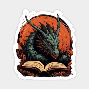 Book Dragon for Reading Lover Magnet