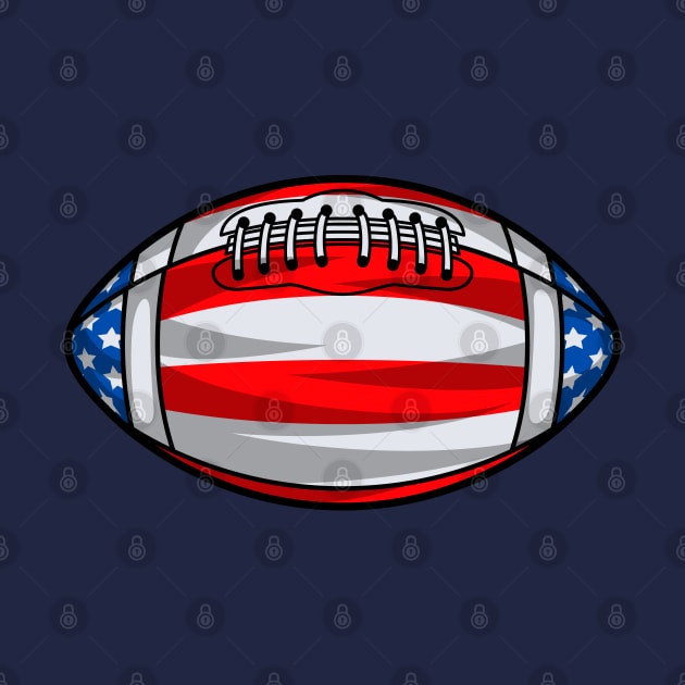 American Football American Flag by Ardhsells