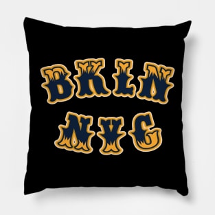 Brooklyn New York Font Fusion - Distinctive Typeface Design Pillow