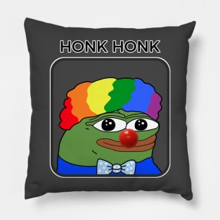 Honk Honk Pepe - Living in a clown world Pillow