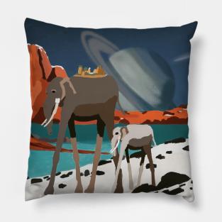 Space Elephants Pillow