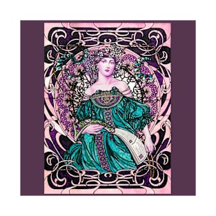 Vibrant Mucha Girl T-Shirt