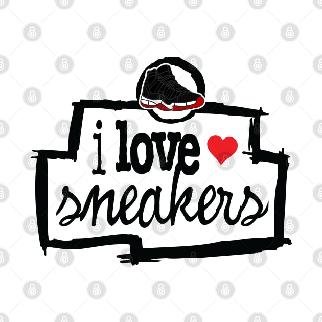 I Love Sneakers Bred by Tee4daily