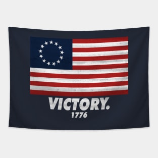 Distressed Betsy Ross Flag American Revolution Victory 1776 Tapestry