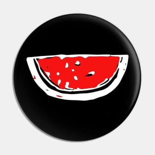 Watermelon Doodle White Pin