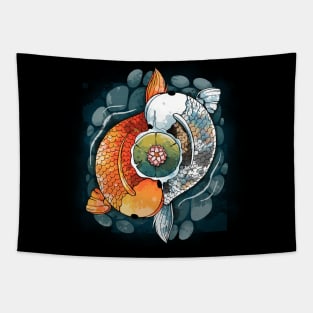 Ying Yang Koi Tapestry