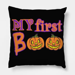 Pumpkin My First Boo Halloween Pillow