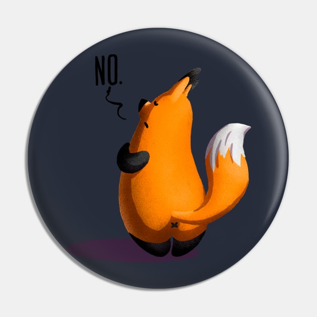 Offended fox Pin by Tezaura