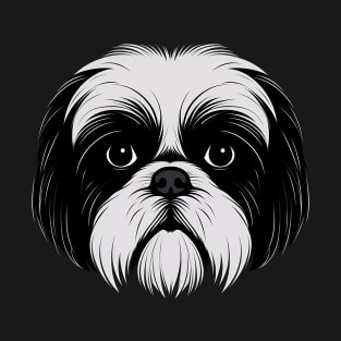 Shih Tzu Cute Happy Simple Shih Tzu Face Puppy Dog Lover T-Shirt