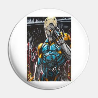 Metal Gear Solid - "Bone & Sinew" Gray Fox portrait (original) Pin