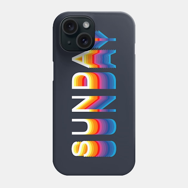 Sunday Retro Vintage Phone Case by Cds Design Store