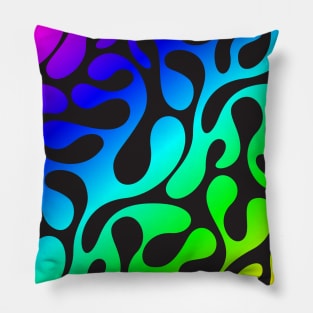 Psychedelic Black Rabbit Pillow