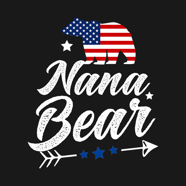 Nana Bear Patriotic Flag Matching 4th Of July by shanemuelleres