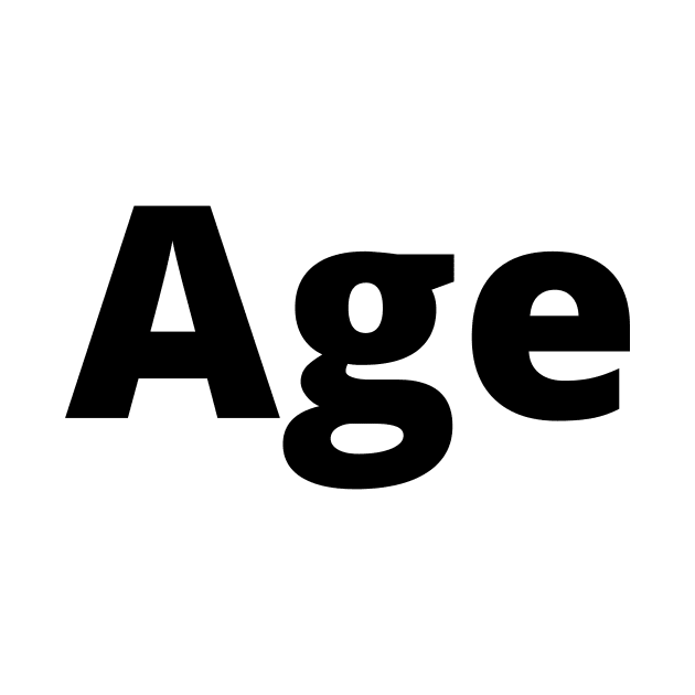 Age Simple Word Typography by Word Minimalism