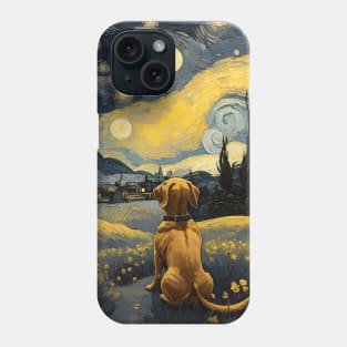 Starry Night Dachshund  Dog , Van Gogh Dachshund Art Phone Case