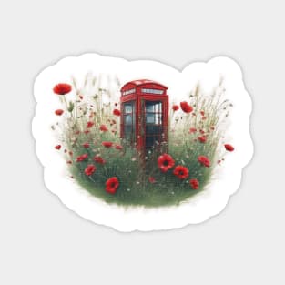 Red telephone box Magnet