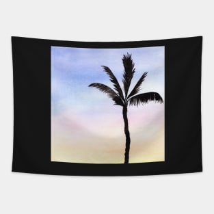 Single Palm Tree with soft background Tapestry