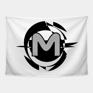 Futuristic Modern Letter M Tapestry