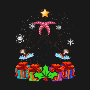 Funny Kiteboarding Christmas Tree Decor Gift Xmas Men Women T-Shirt