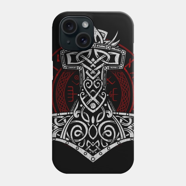 Viking Norse God Hammer - Mjolnir Phone Case by biNutz