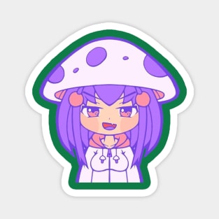 The purple mushroom cute Magnet