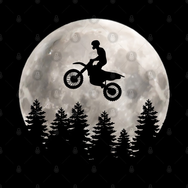 Dirt Bike Flying Across the Moon by RRLBuds