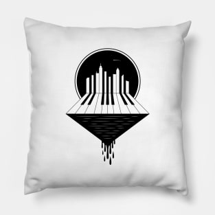 Piano Skyline Pillow