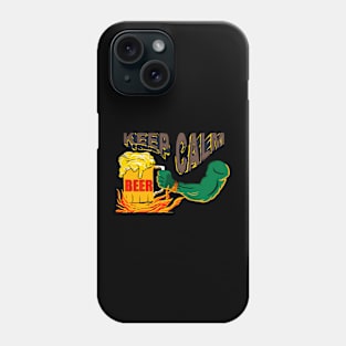 keep calm and hot beer Phone Case