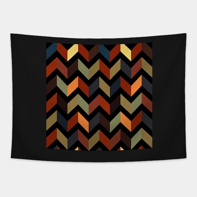 Geometric fall colours Tapestry by Keniixx