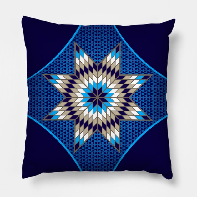 Morning Star "Blue" Pillow by melvinwareagle