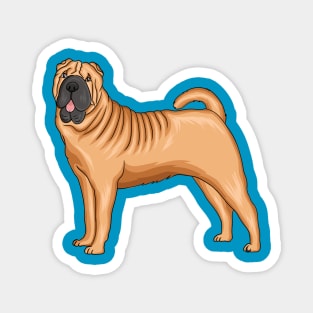 Chinese Shar-Pei dog cartoon illustration Magnet