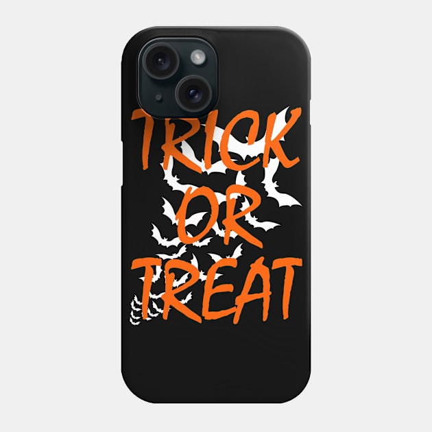 Trick or Treat Halloween Bats Phone Case by ChrisWilson