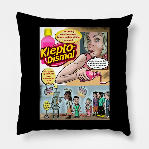 Pukey products  53 "Klepto Dismal" Pillow by Popoffthepage