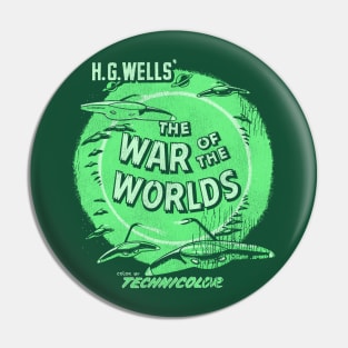 Vintage Distressed War of the Worlds Sci Fi Classic Pin