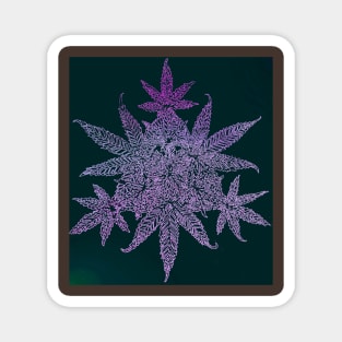 Purple pot mandala Magnet