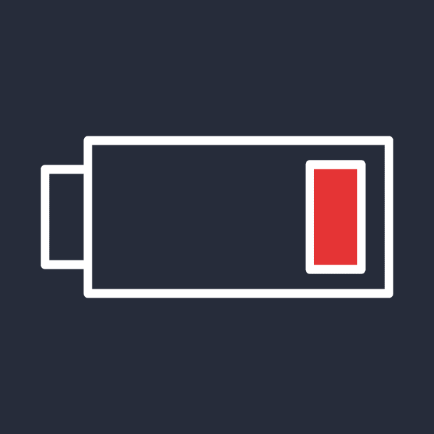 Low Battery Simple Graphic illustration by MerchSpot